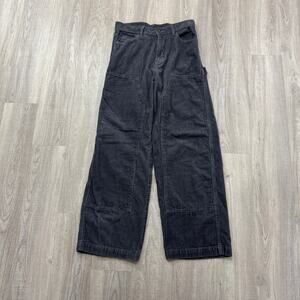 Vintage No Boundaries Double Knee Cargo Pants Men's 28x31 Gray Corduroy y2k